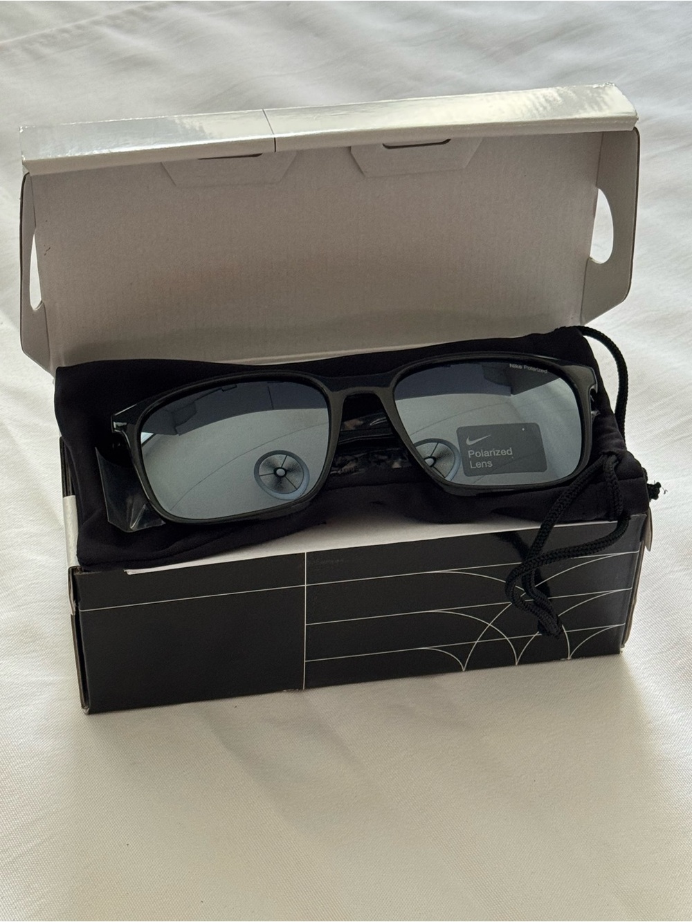 Nike Rave P Polarized Sunglasses - Black/Silver Flash